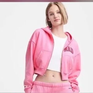 Madhappy Pink Cropped Hoodie
